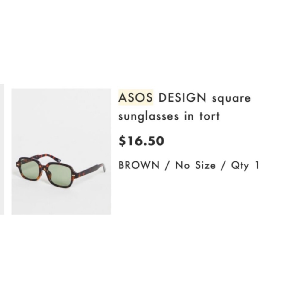 ISO ASOS sunglasses